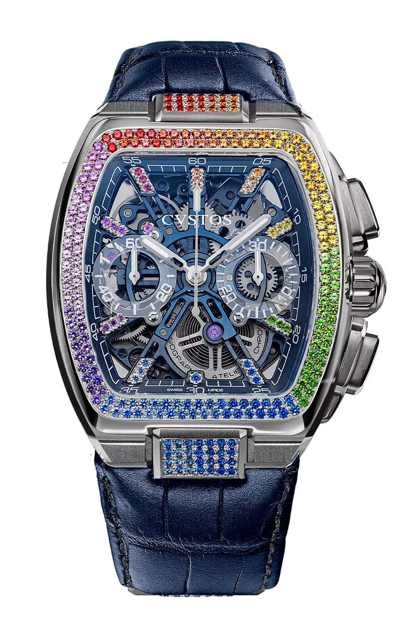 Metropolitan Chrono Titanium Blue SQLT/Rainbow Watch | Cvstos